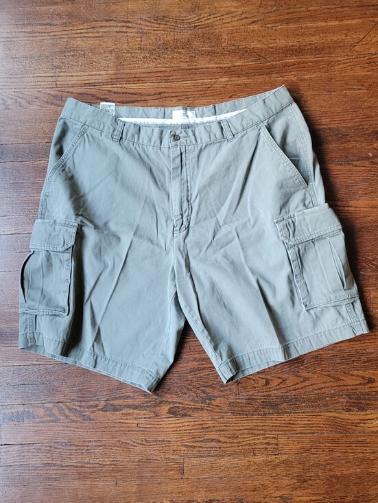 Dockers Other - Dockers Front Flat Relaxed Fit Cargo Shorts Mens 40 Green Khaki Casual, Workwear